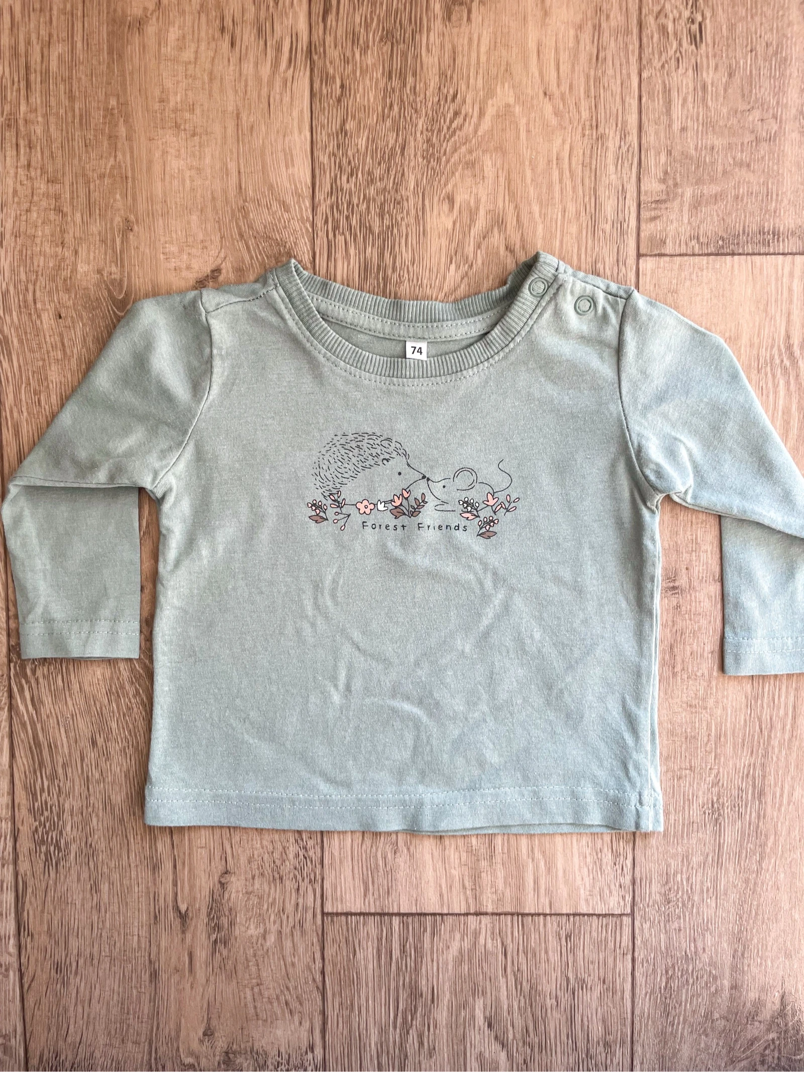 Lot long-sleeved t-shirts size 9 months – photo 2